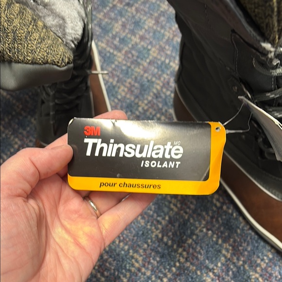 NWT 3M Thinsulate Brown and Gray Winter Boots size 12 - Picture 10 of 16